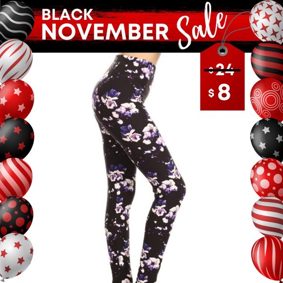 Boutique Pants - 🖤 ONLY 3 LEFT! 🖤 Buttery Soft Evening Bloom Print Fitness Casual Leggings